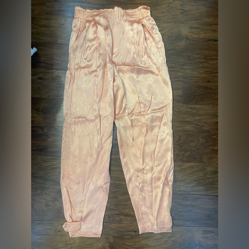 Zara High Waisted Viscose Pants Size M
